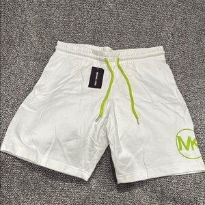 Michael kors white Shorts in with Neon Green Accents Micheal kors